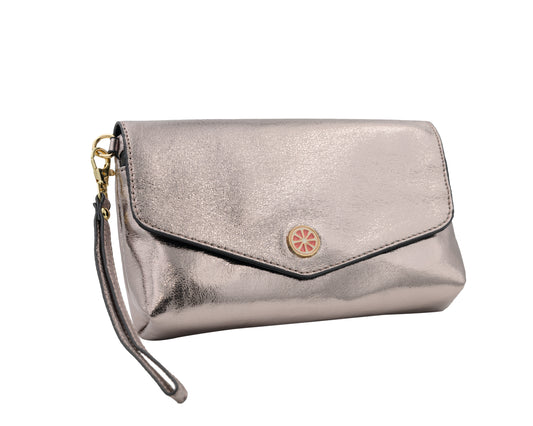 Privacy Purse - Metallic Crackle, Vegan Leather